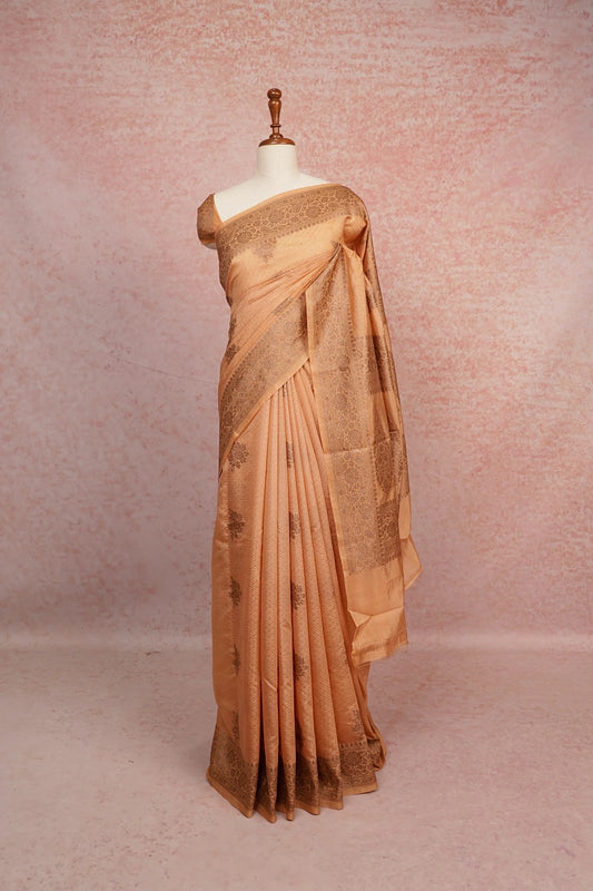 Light Orange Silk Saree