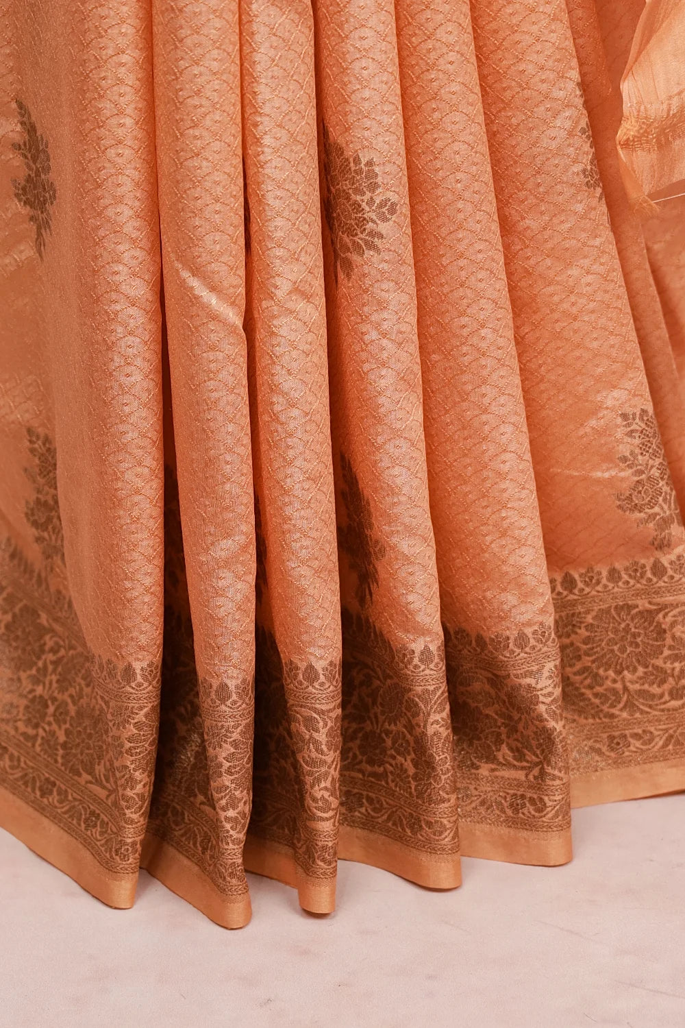 Light Orange Silk Saree