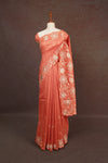 Peach Semi Jute Silk Saree