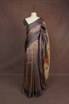 Grey Tissue Organza Saree
