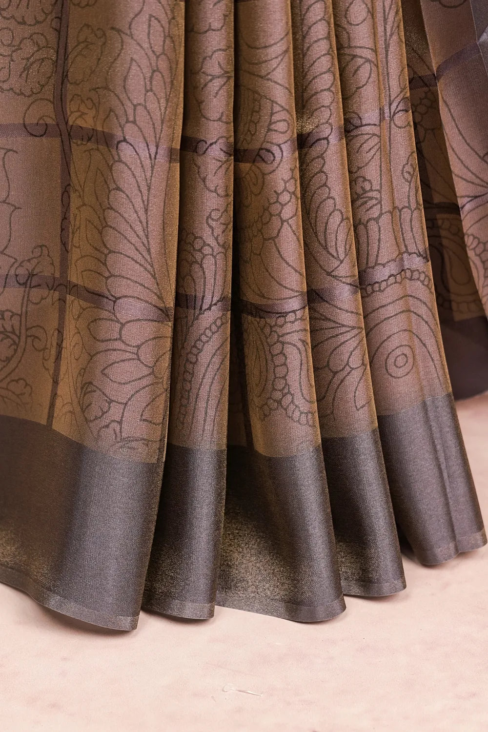 Grey Tissue Organza Saree