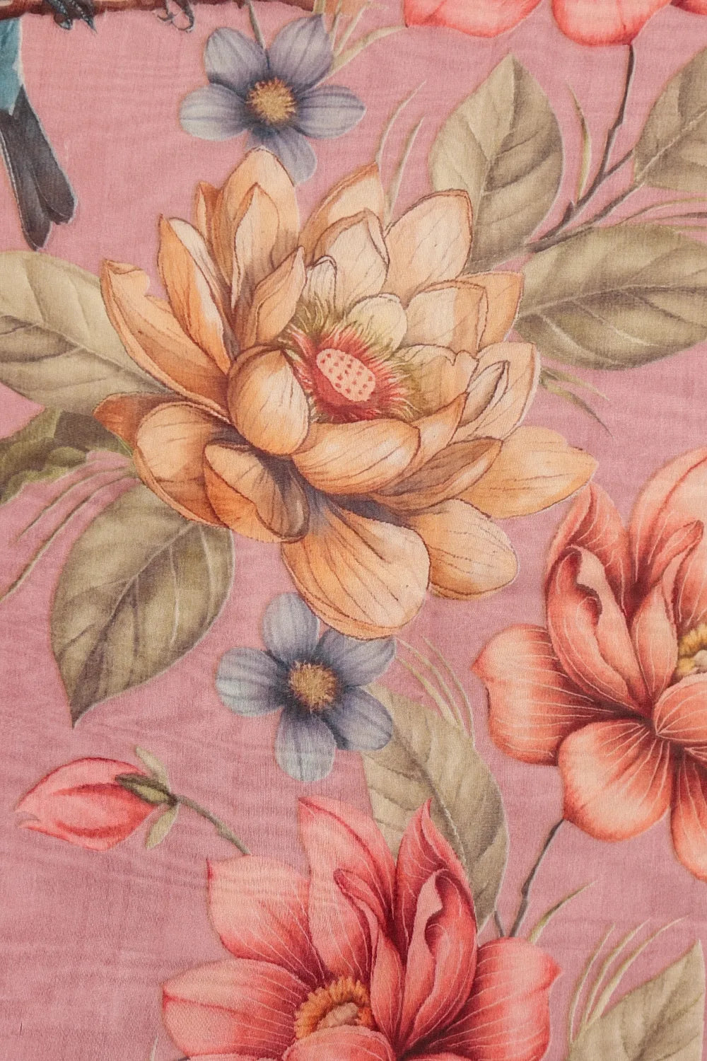 Onion Pink Organza Tussar Saree