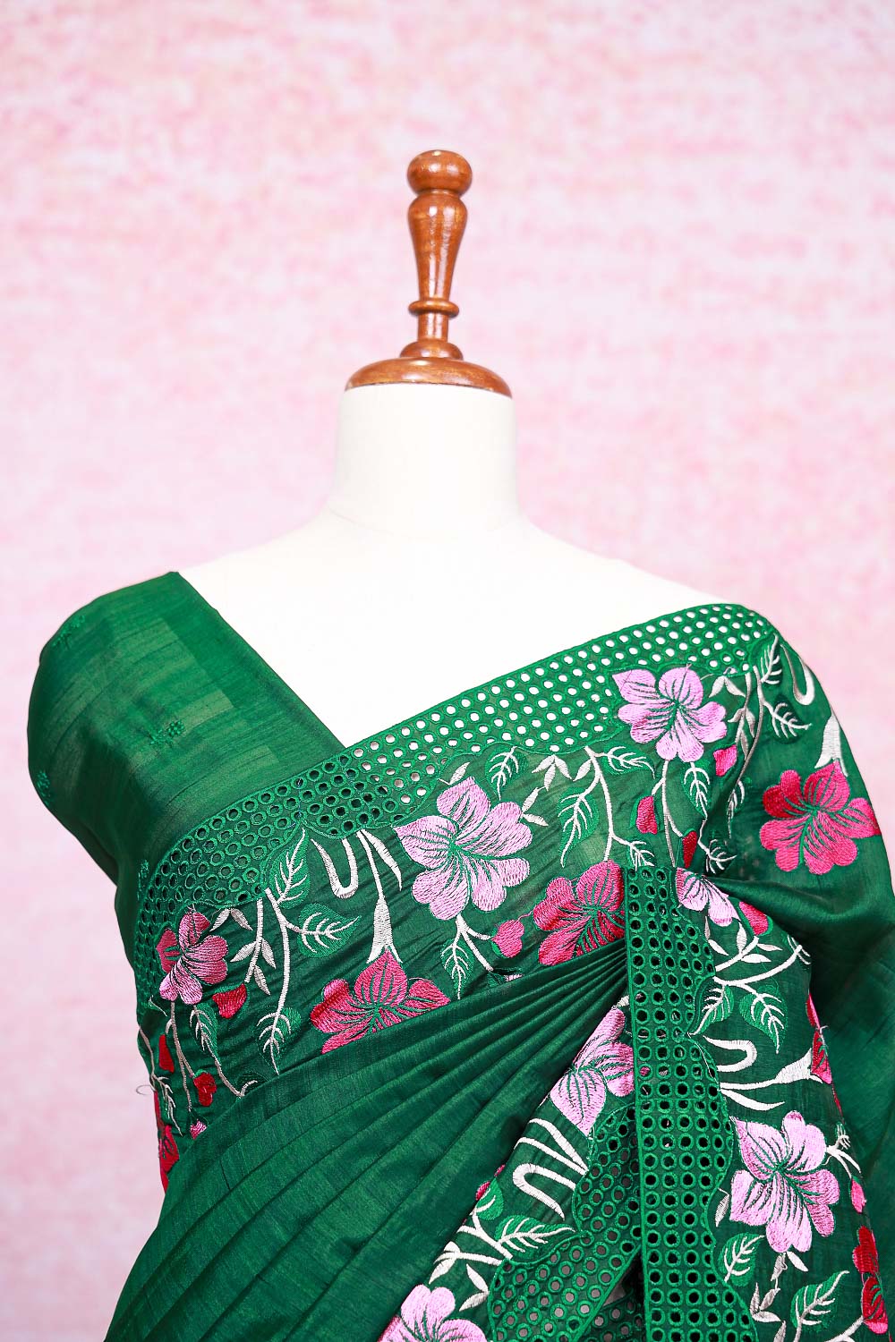 Green Semi Tussar Saree - Seematti