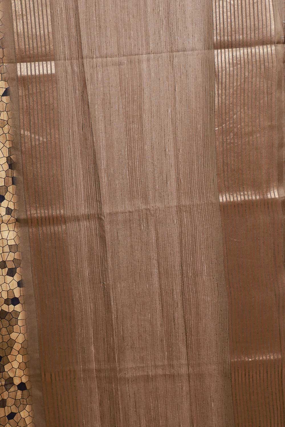 Olive Green Semi Tussar Saree - Seematti
