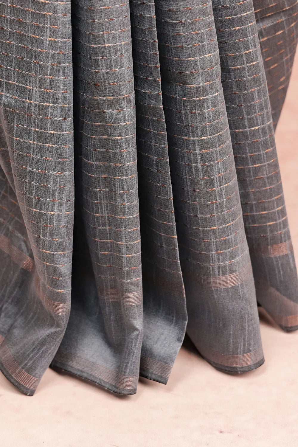 Grey Tussar Jute Saree