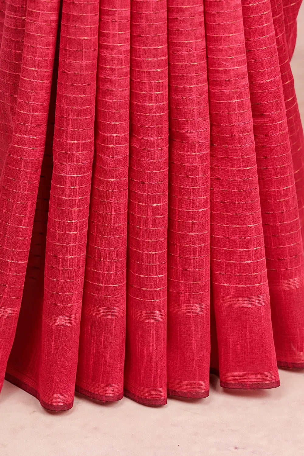Dark Pink Tussar Jute Saree
