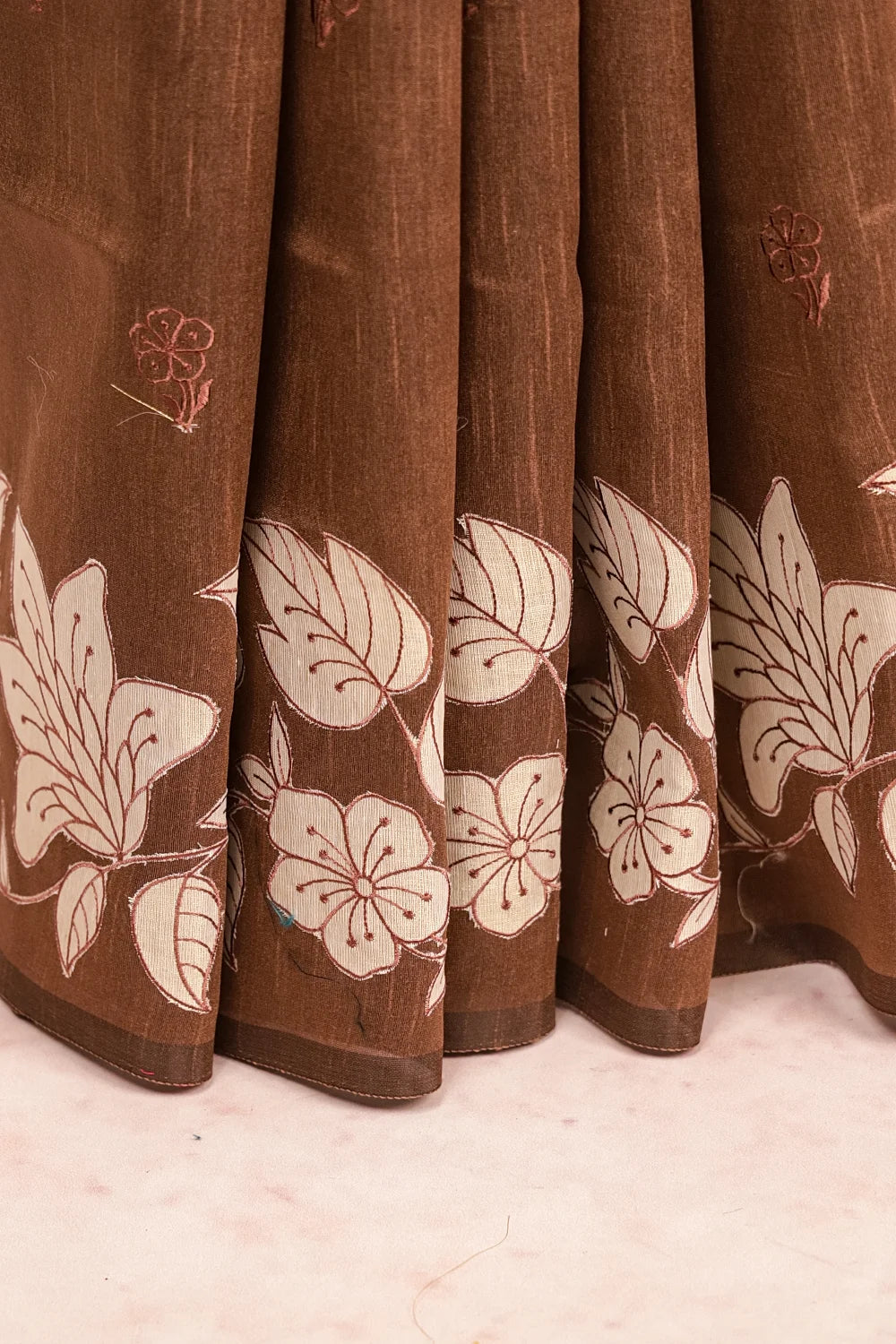 Coffee Brown Semi Jute Silk Saree