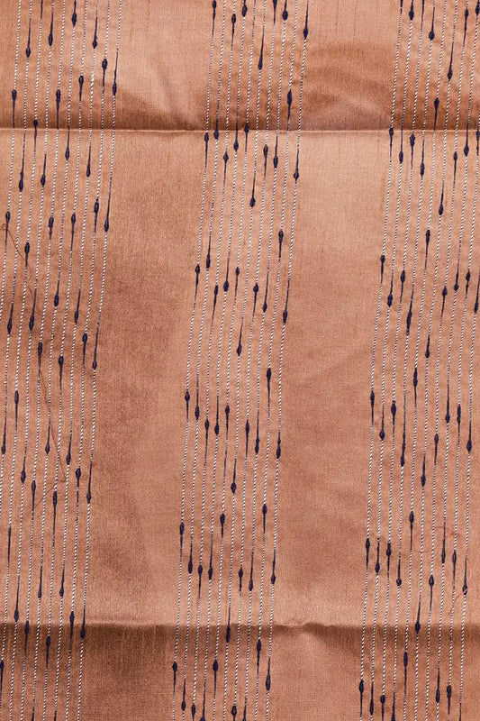 Coffee Brown Semi Jute Silk Saree