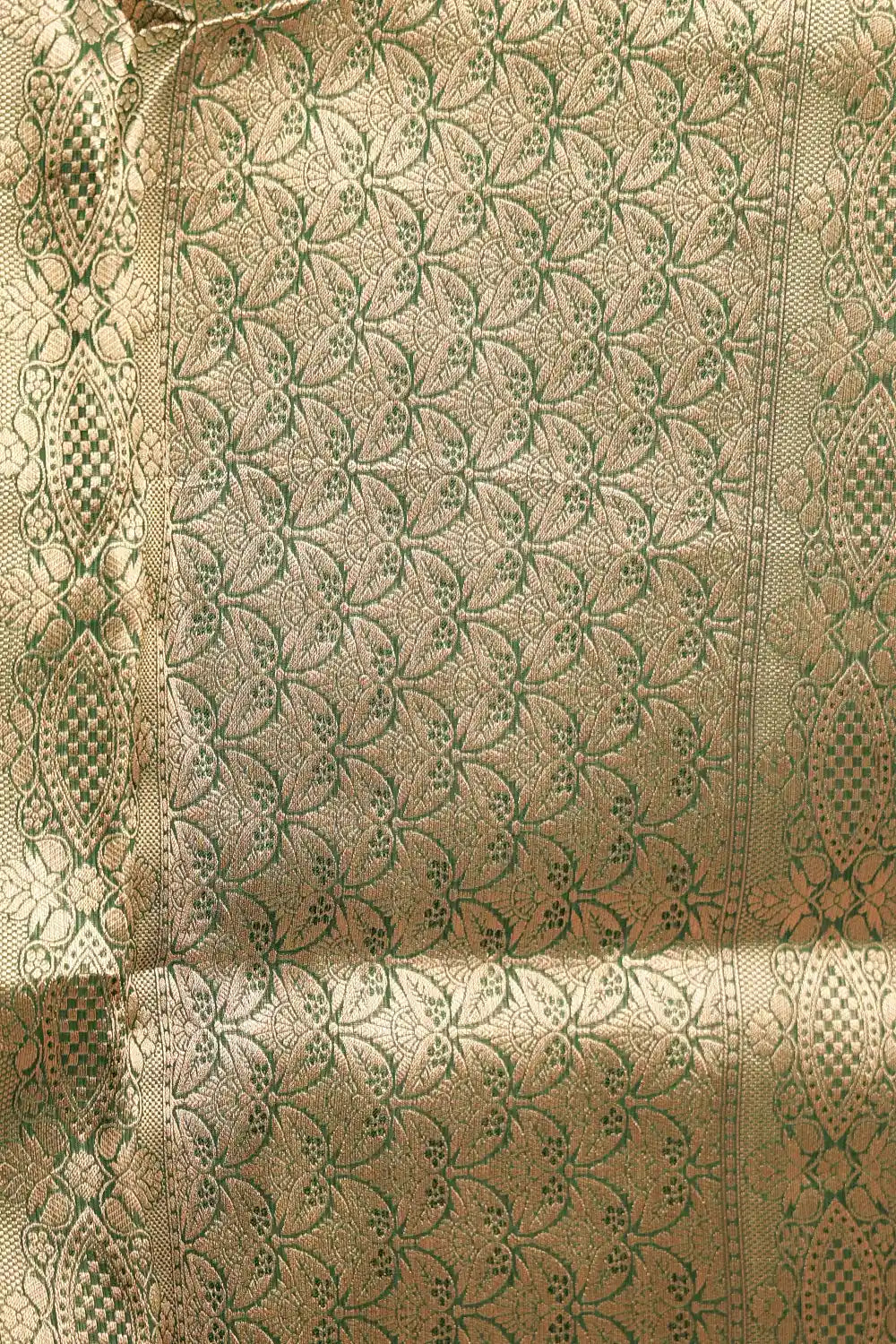 Light Green Semi Banarasi Saree