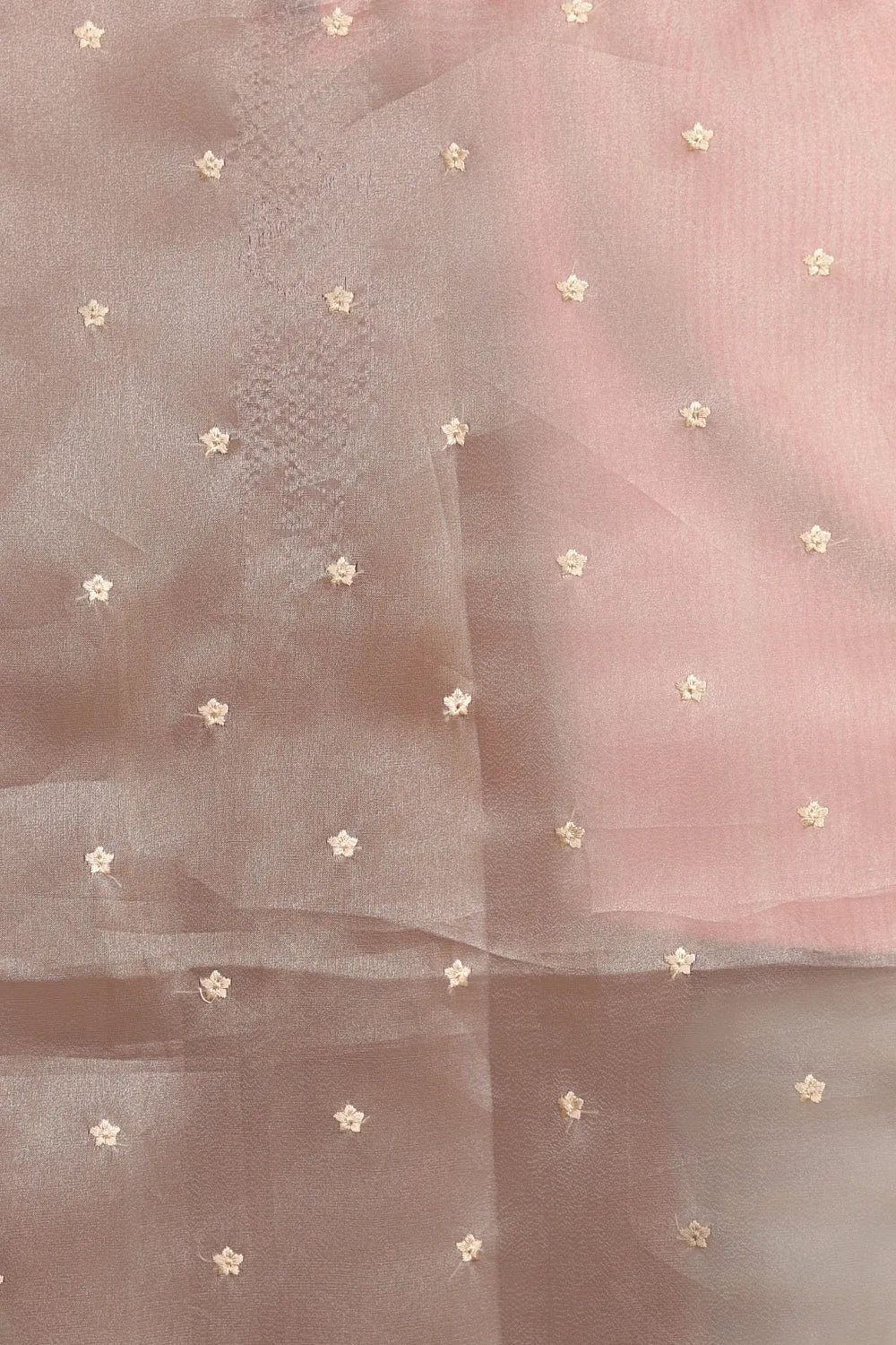 Light Grey Glass Organza Saree