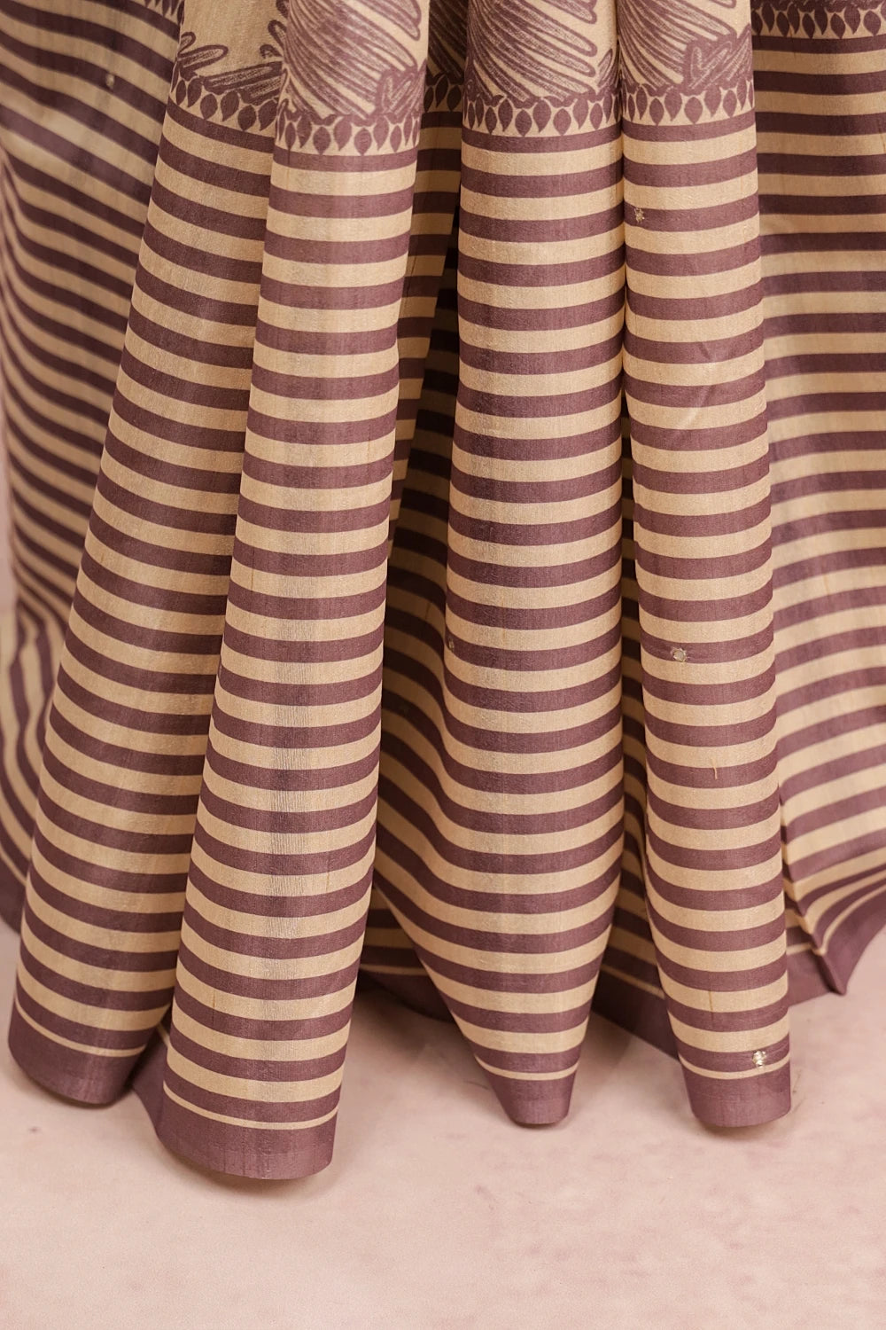 Pastel Lavender Semi Tussar Saree