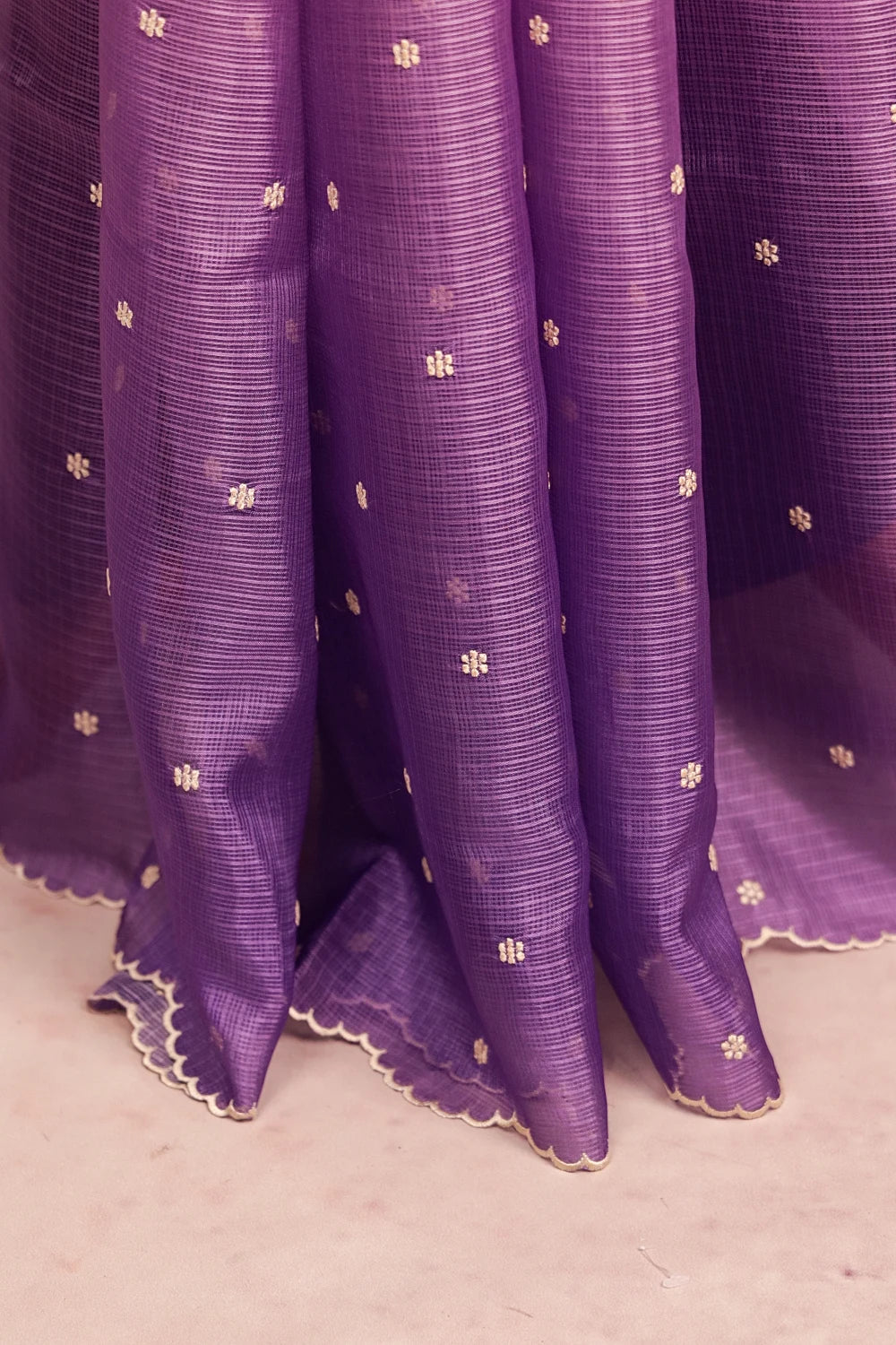 Lavender Gold Kota Saree