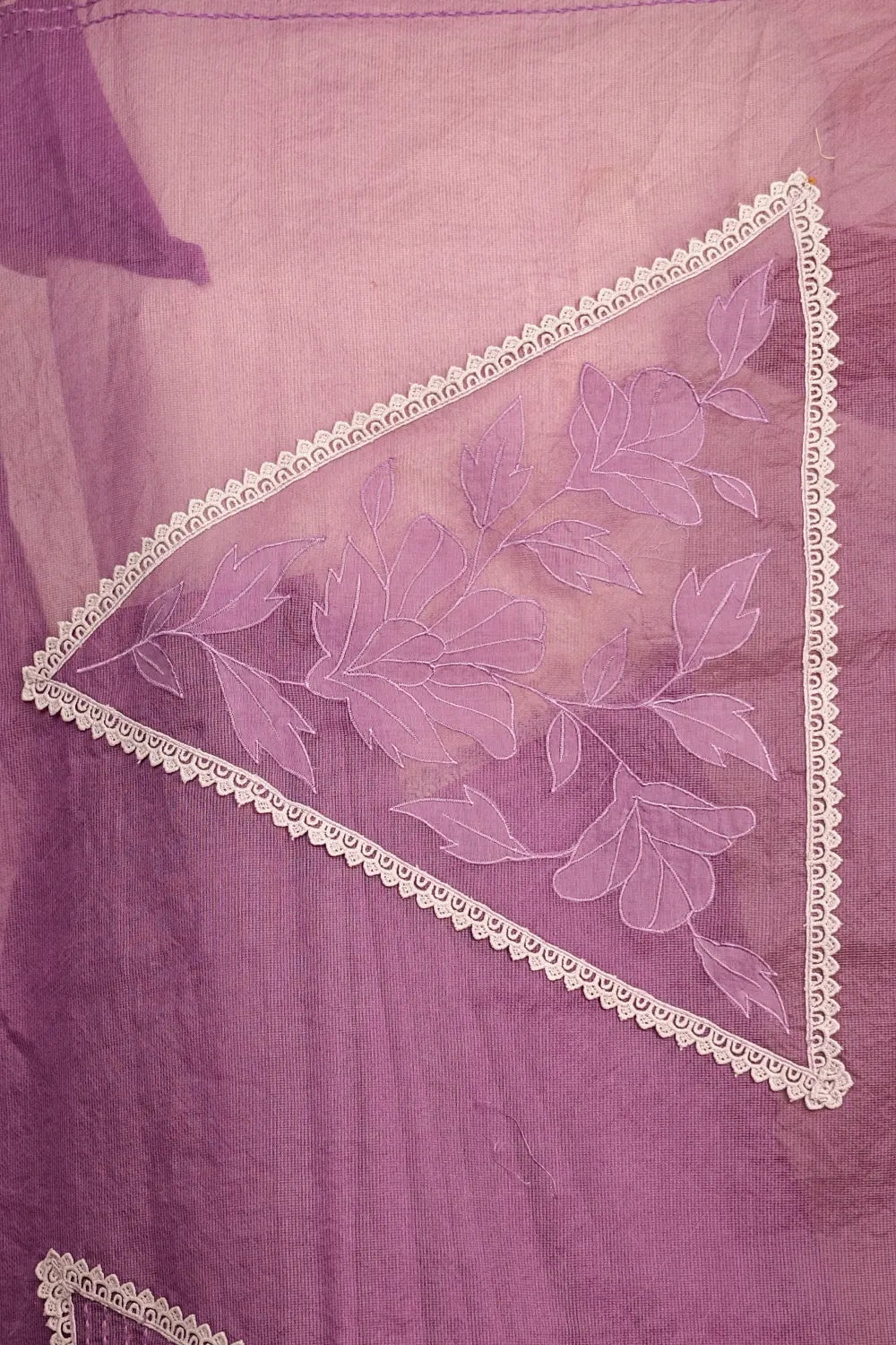 Lavender Net Kota Saree