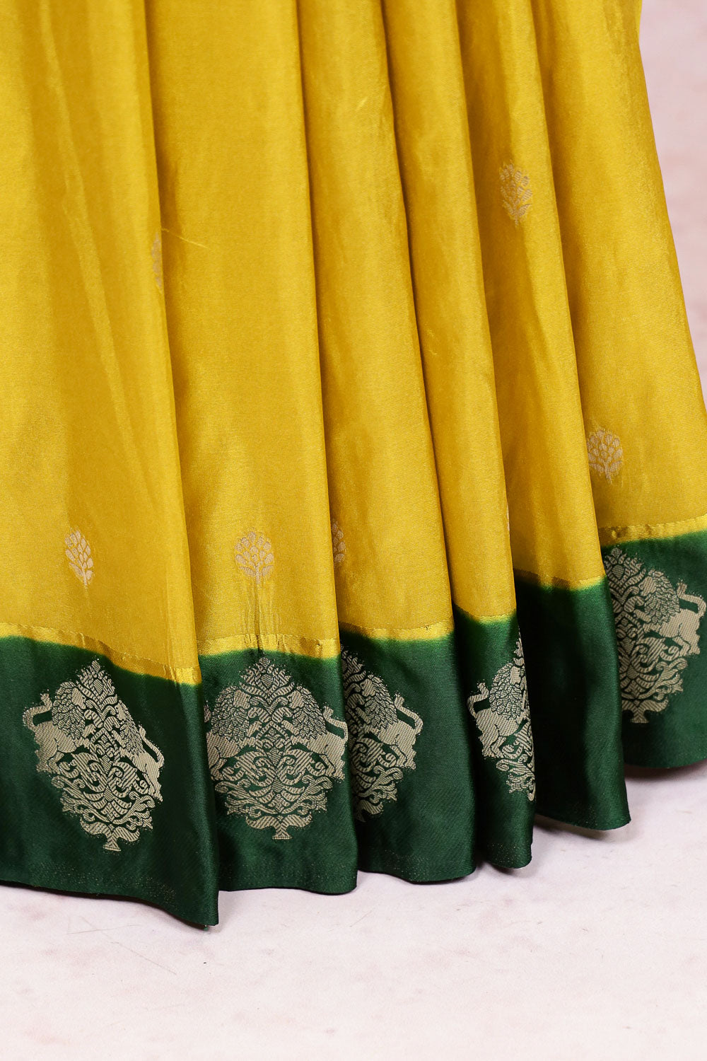 Yellow Art Silk Saree