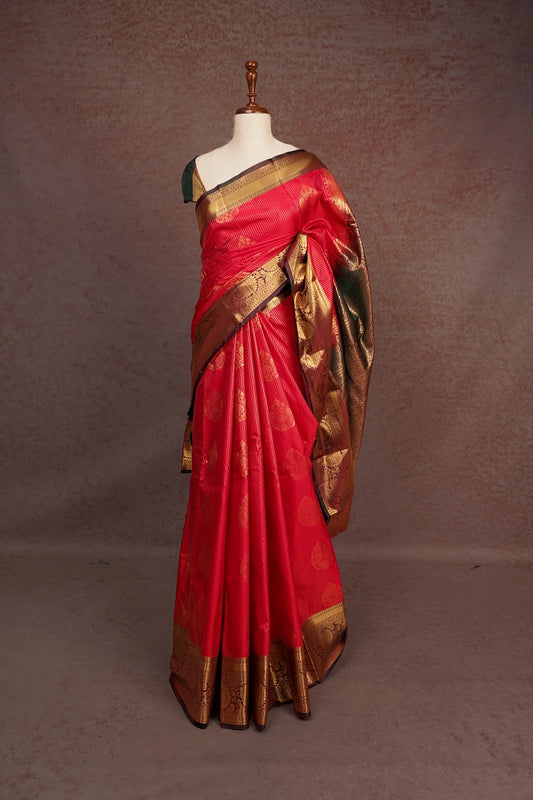 Red Semi Silk Saree