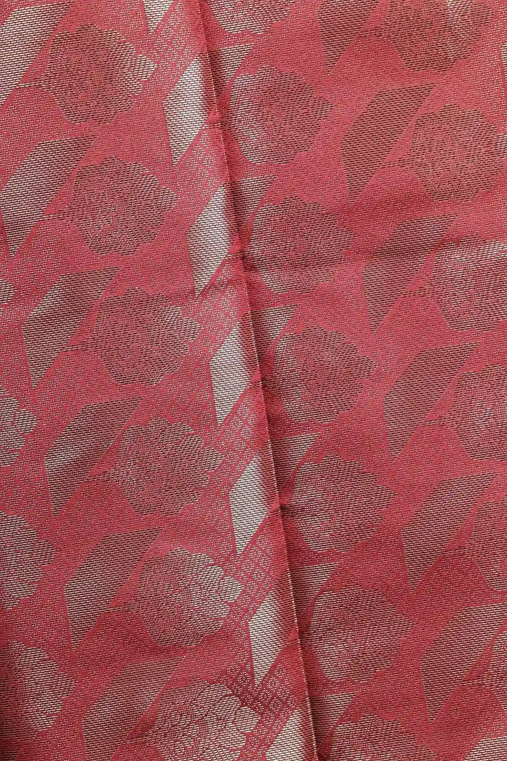 Dark Maroon Semi Silk Saree