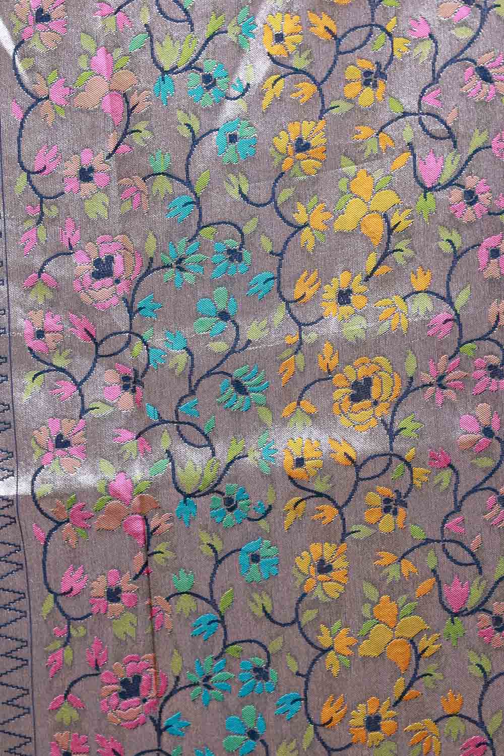 Silver Tissue Banarasi Saree