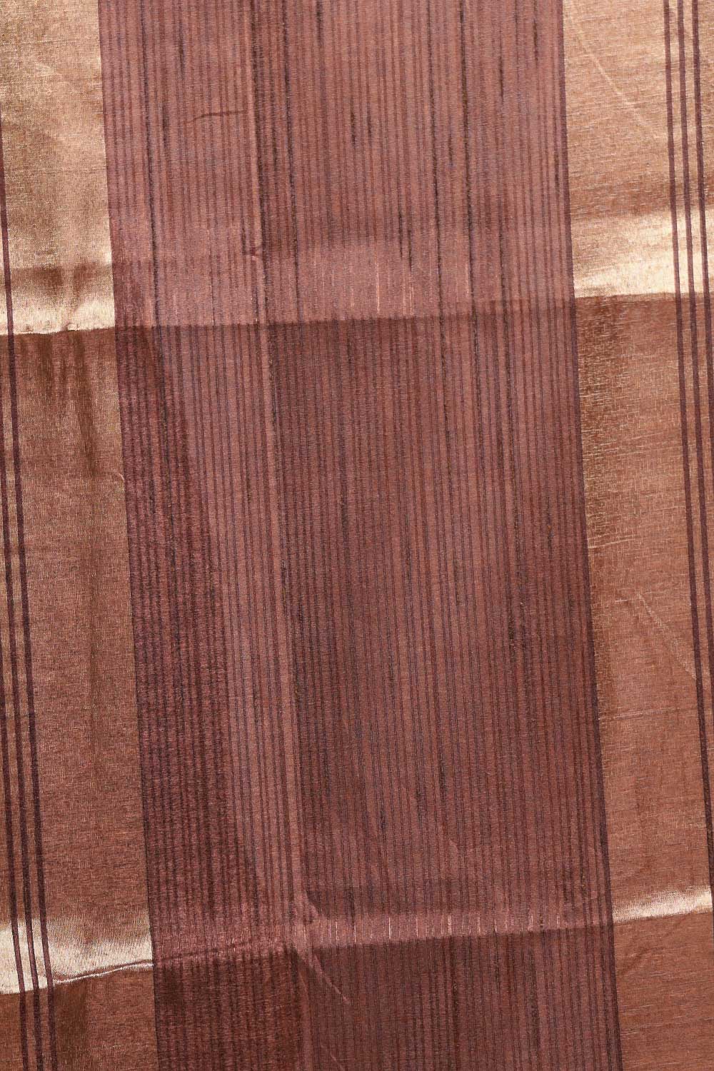 Coffee Brown Tussar Silk Saree