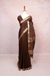 Coffee Brown Tussar Silk Saree