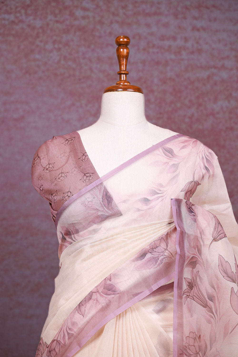 Off White Net Kota Saree