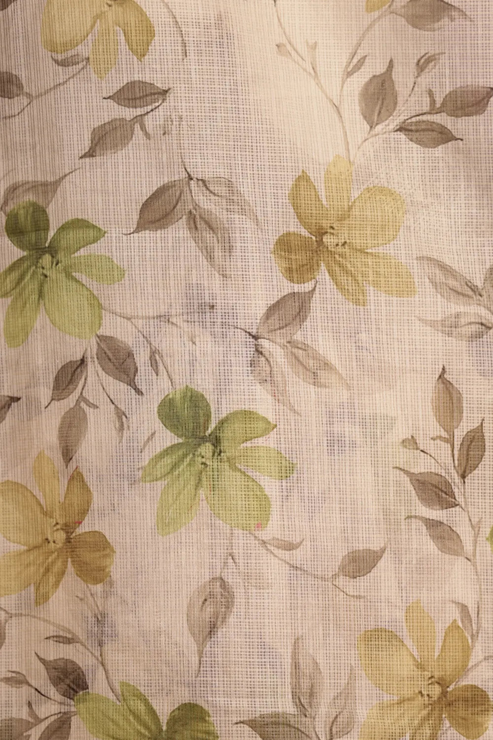 Cream Tussar Kota Saree