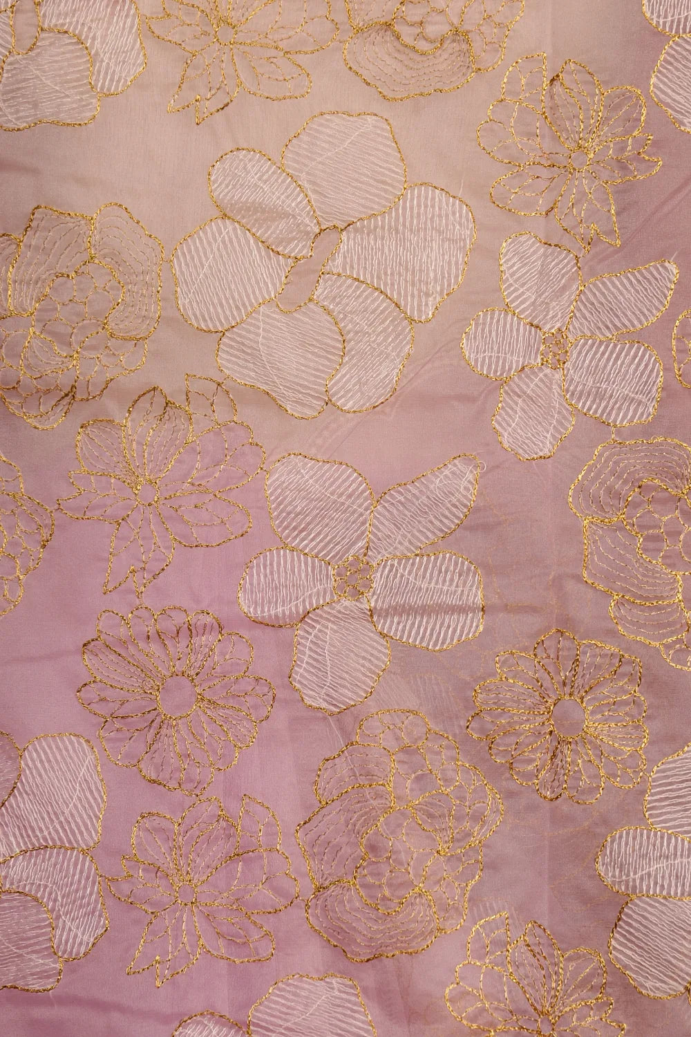 Pastel Pink Semi Organza Saree