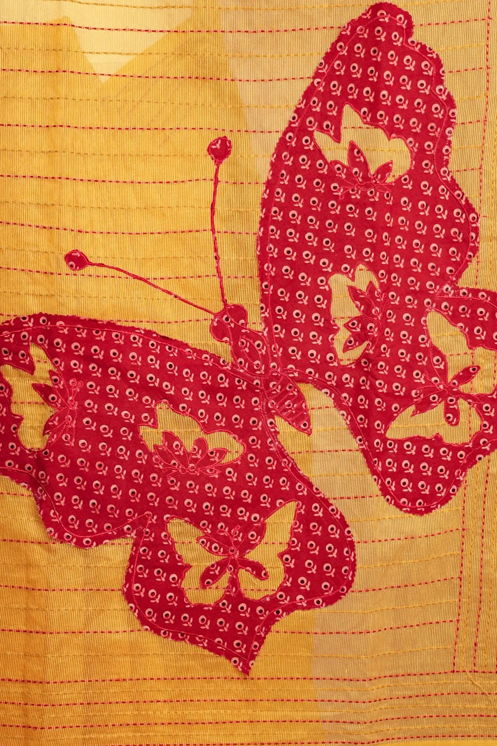 Mustard Yellow Kota Saree
