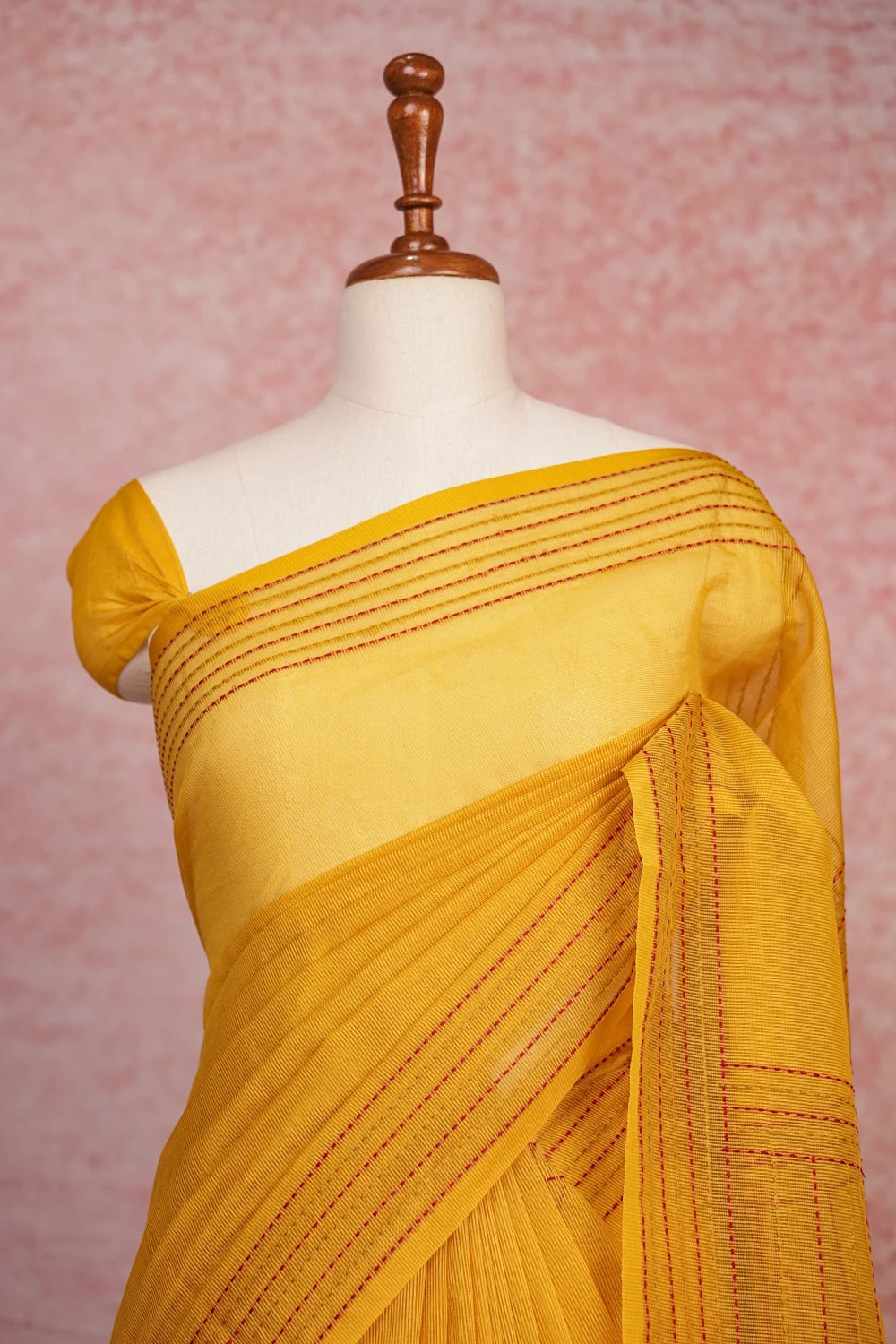 Mustard Yellow Kota Saree