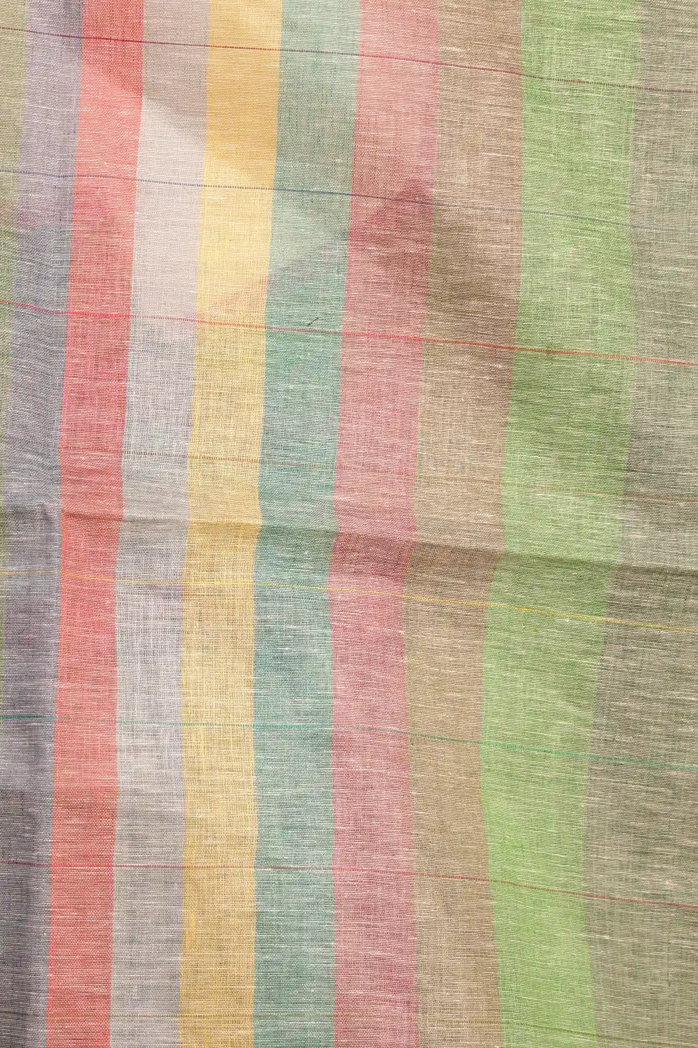 Pista Green Semi Linen Saree