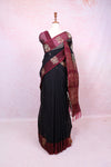 Black Cotton Silk Saree