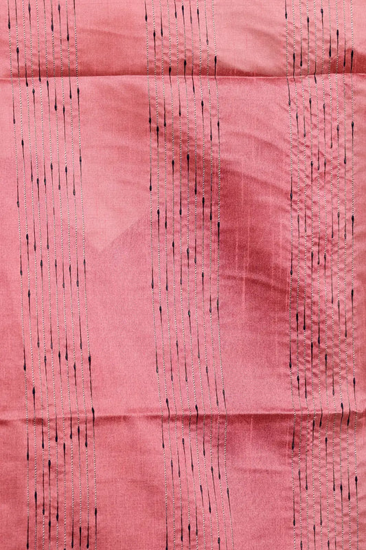 Onion Pink Semi Jute Silk Saree