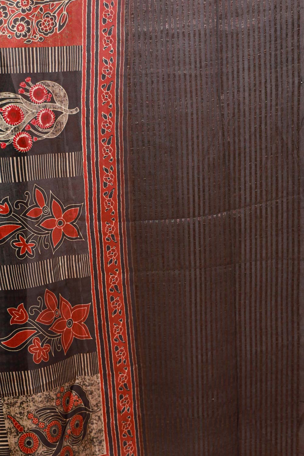 Maroon Semi Chanderi Saree