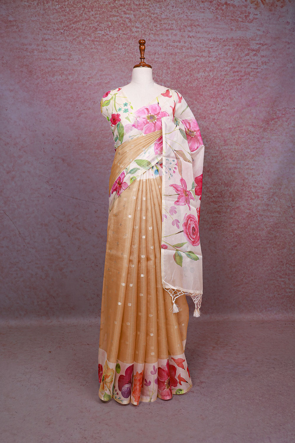 Gold Net Kota Saree