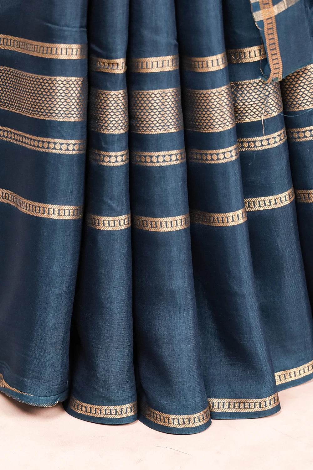 Peacock Blue Binny Silk Saree