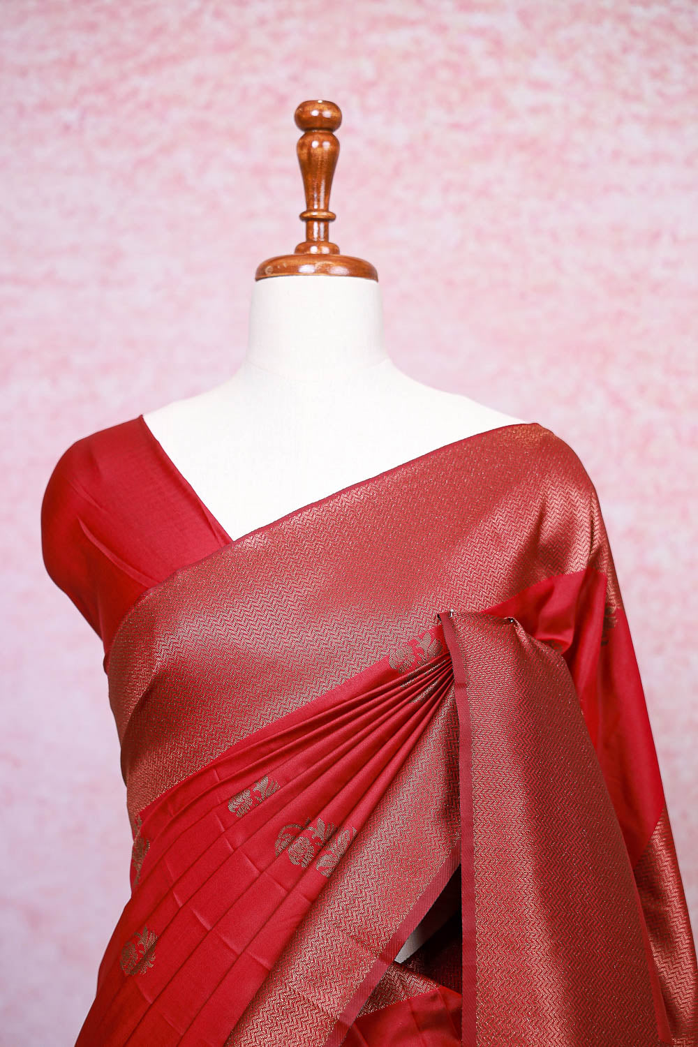 Maroon Semi Silk Saree