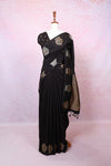 Black Semi Silk Saree - Seematti