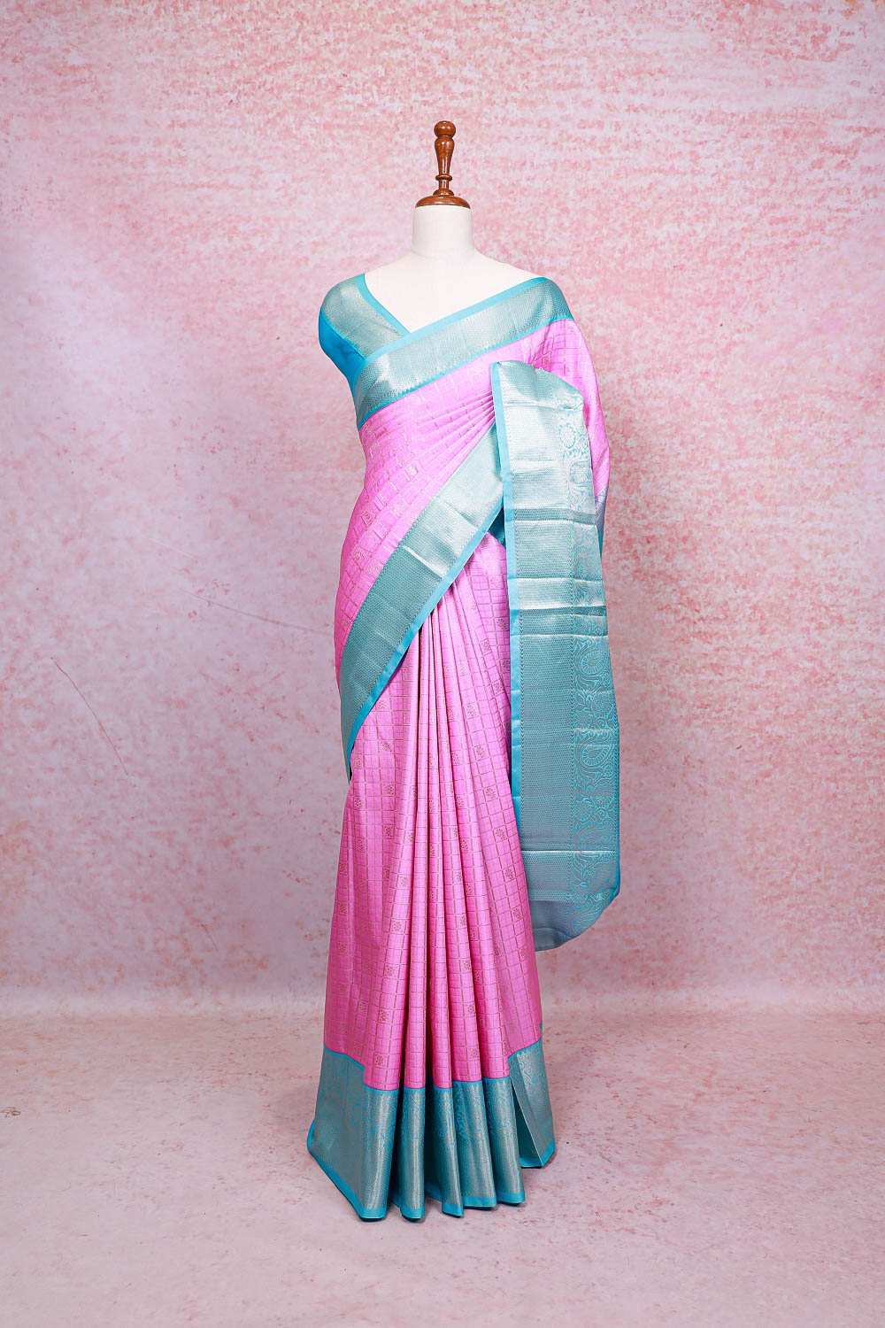 Pink Semi Silk Saree