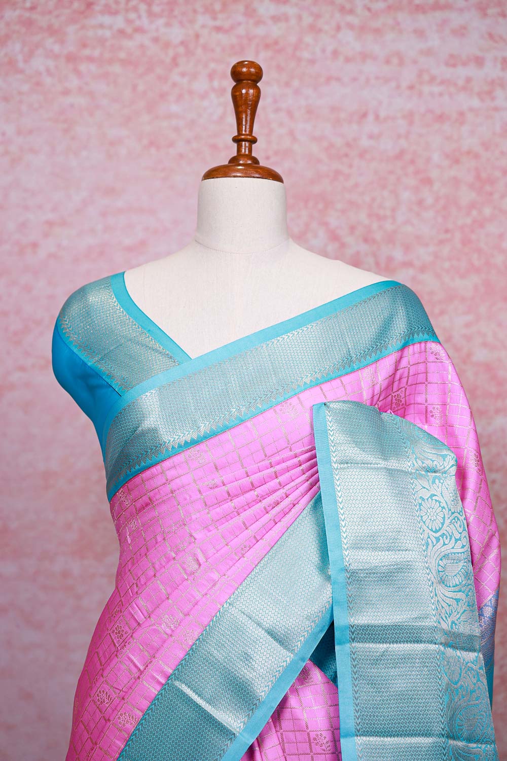 Pink Semi Silk Saree