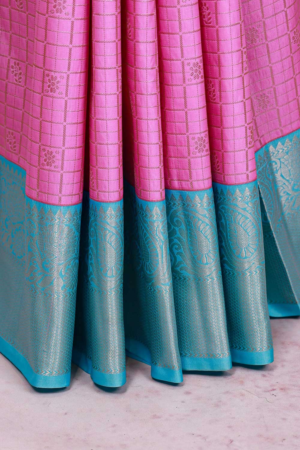 Pink Semi Silk Saree