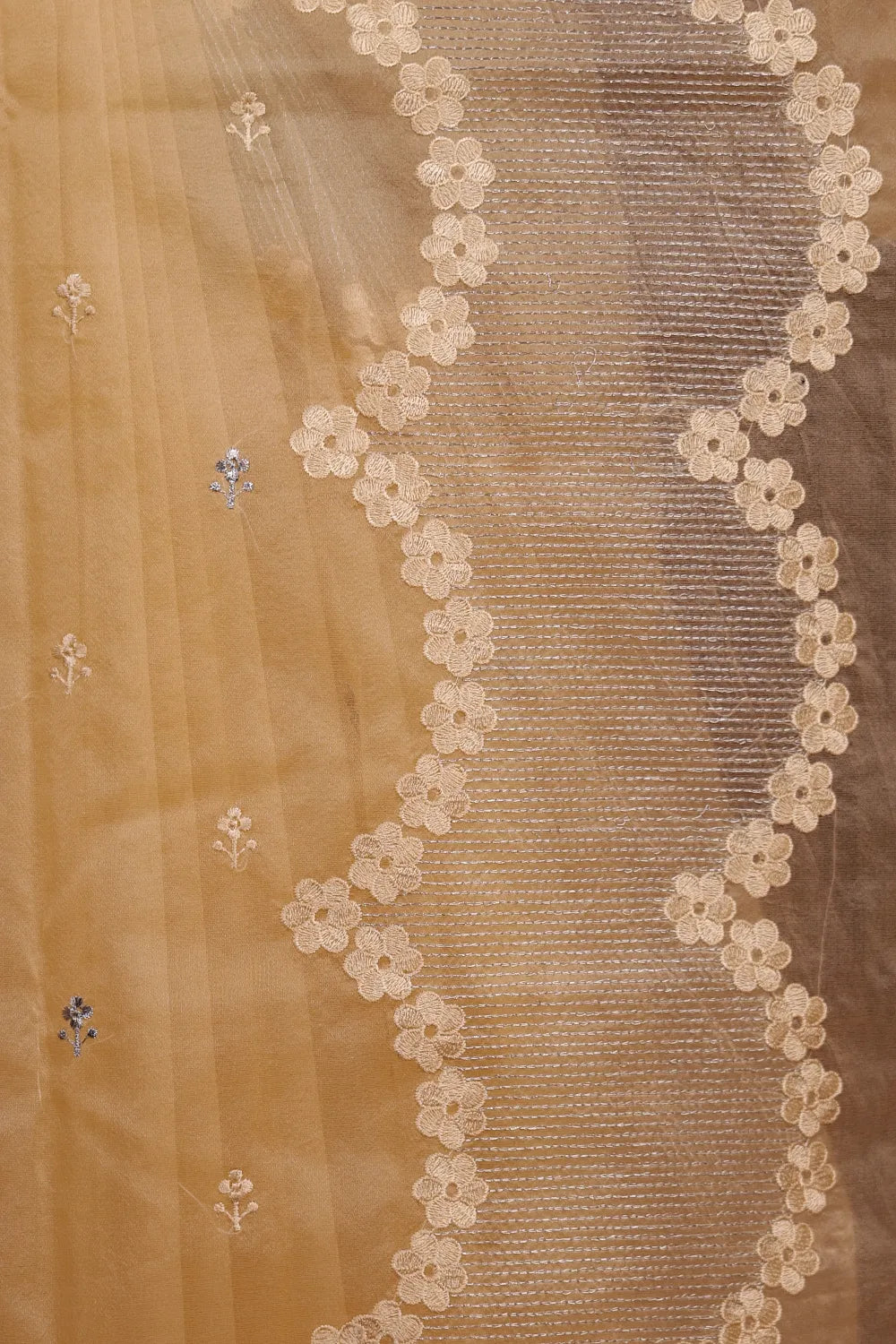 Sandal Semi Organza Saree