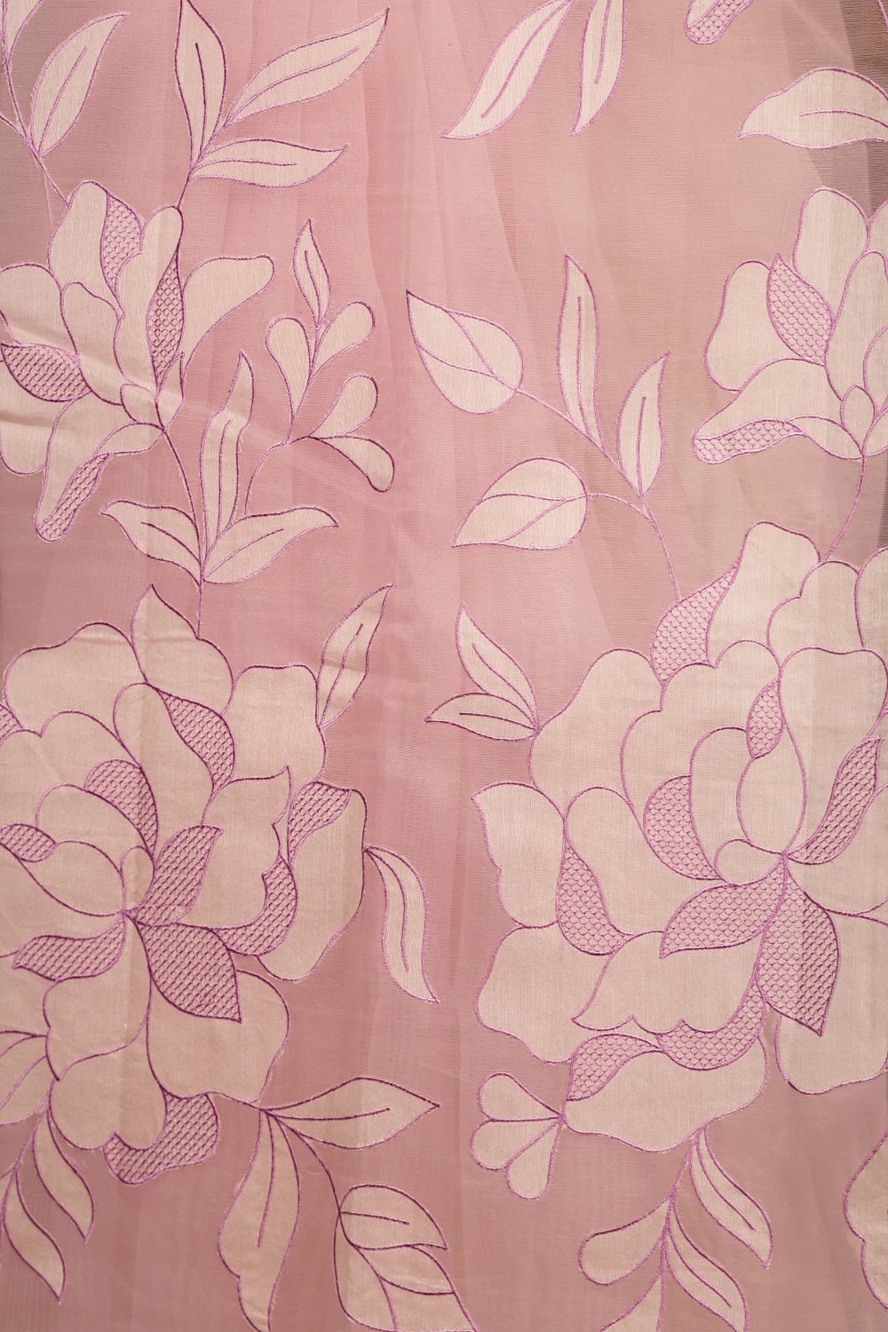 Light Pink Semi Organza Saree