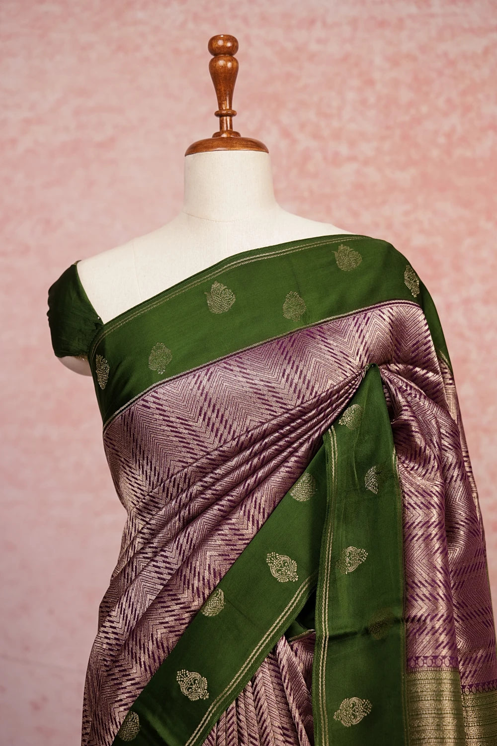 Violet Banarasi Georgette Saree