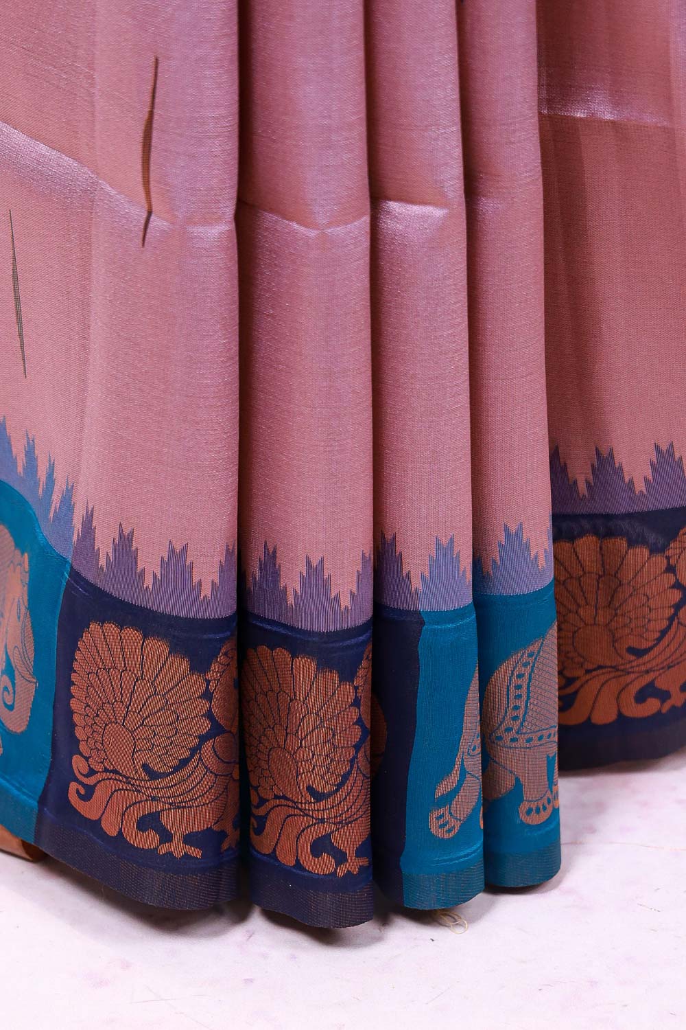Light Lavender Semi Silk Saree - Seematti