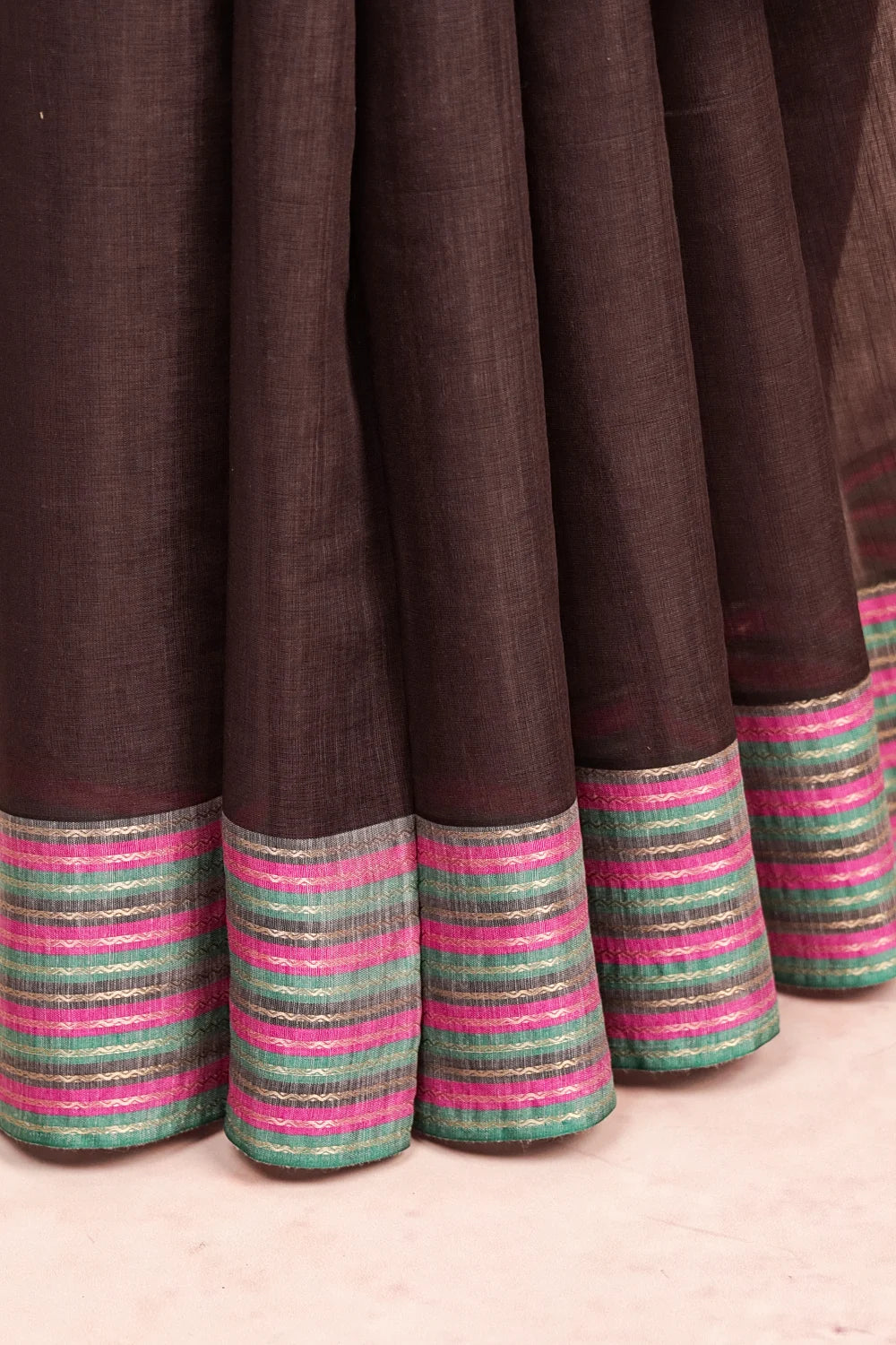 Charcoal Semi Tussar Saree