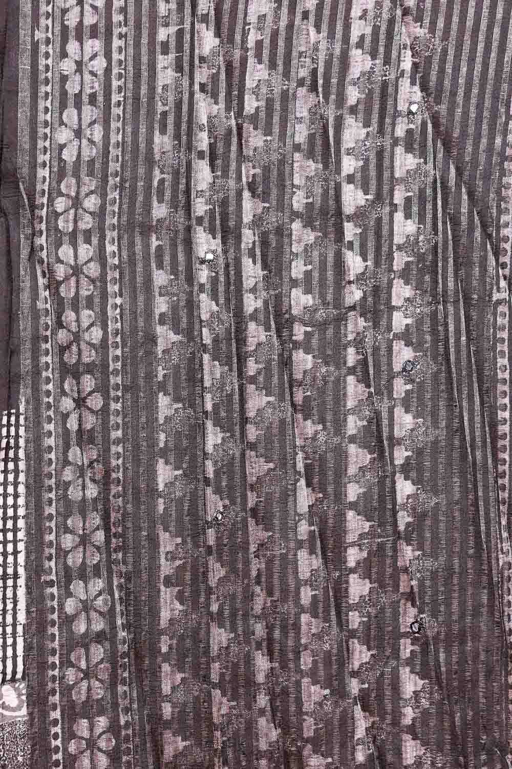 Black Semi Crepe Saree