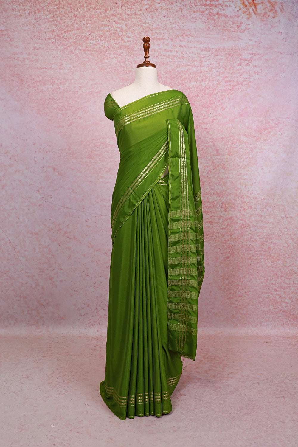 Green Chiffon Saree