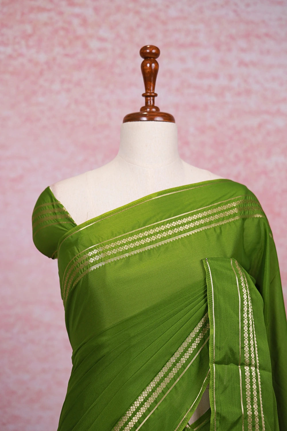 Green Chiffon Saree