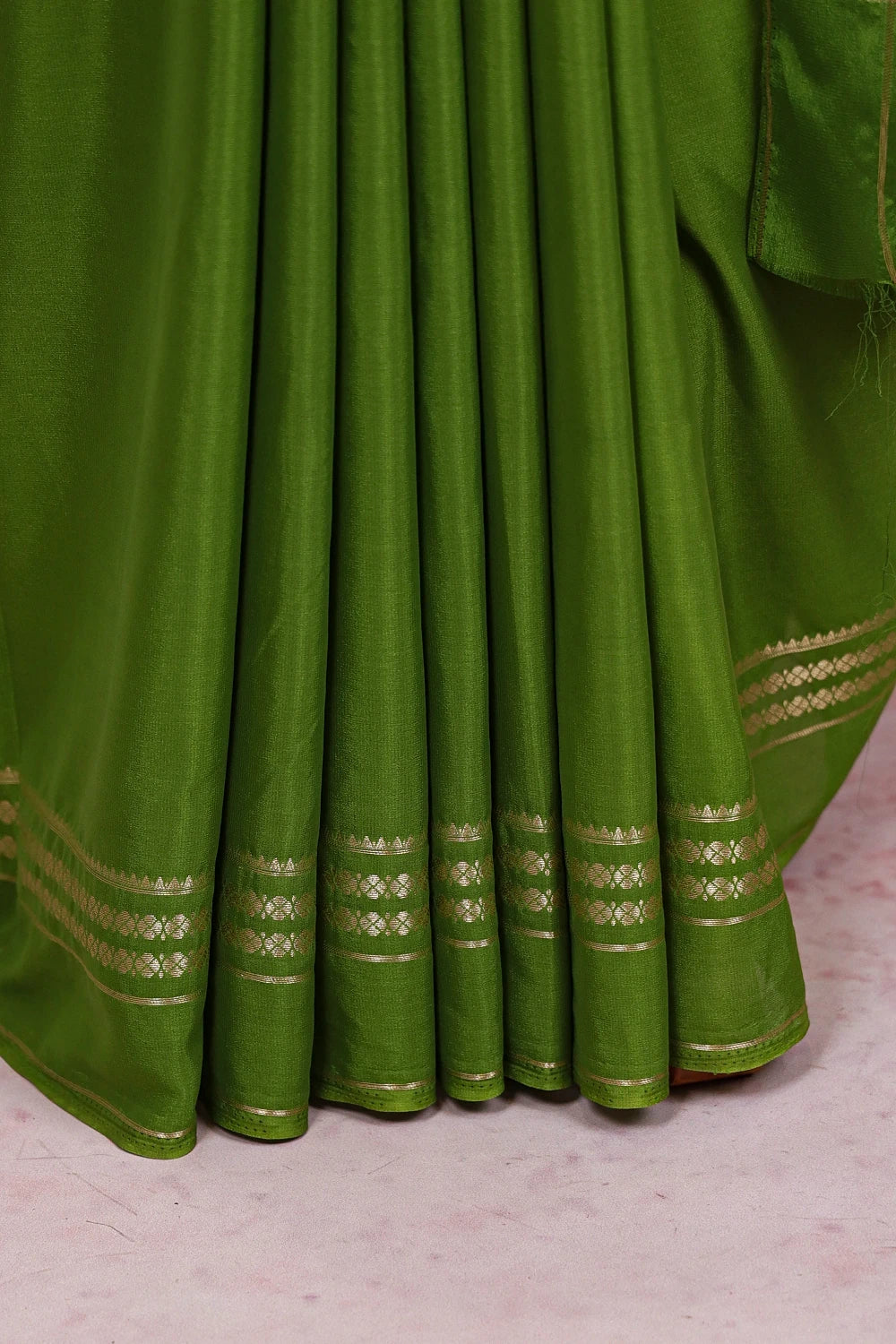 Green Chiffon Saree