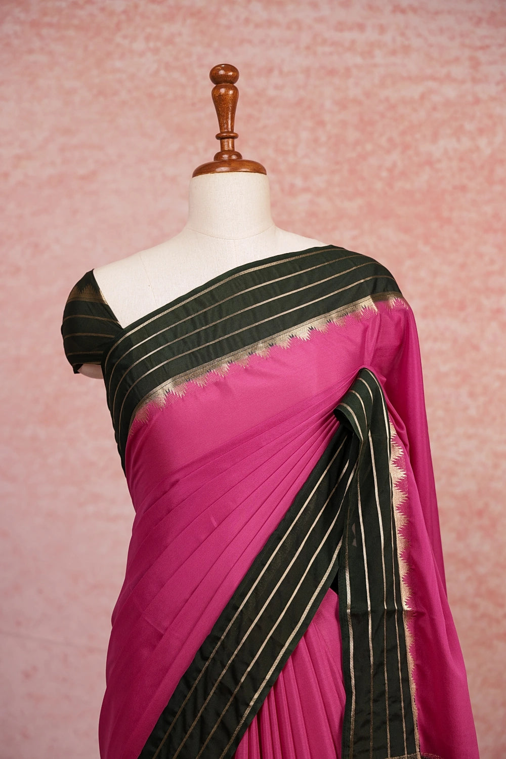 Pink Chiffon Saree