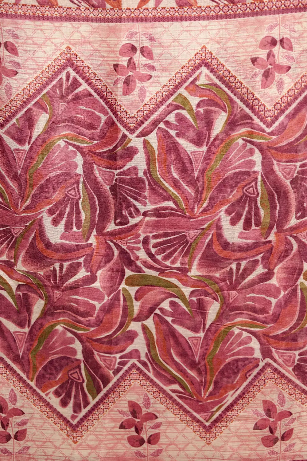 Onion Pink  Cotton Printed Unstitched Churidhar Material